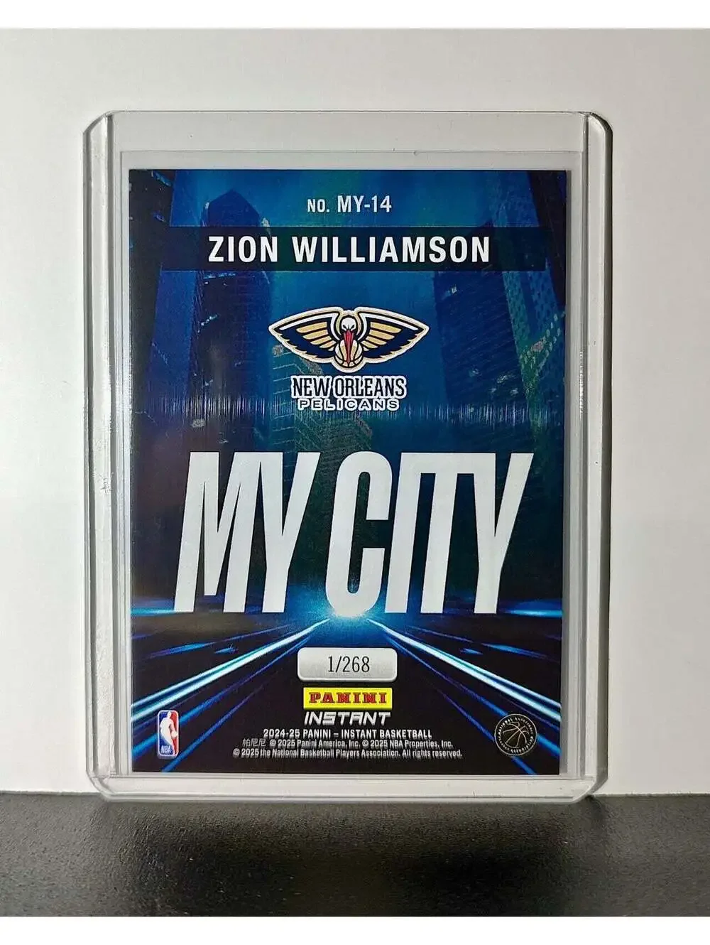 Zion Williamson 2024-25 Panini MyCity NBA #14 Basketball Pelicans 1/268